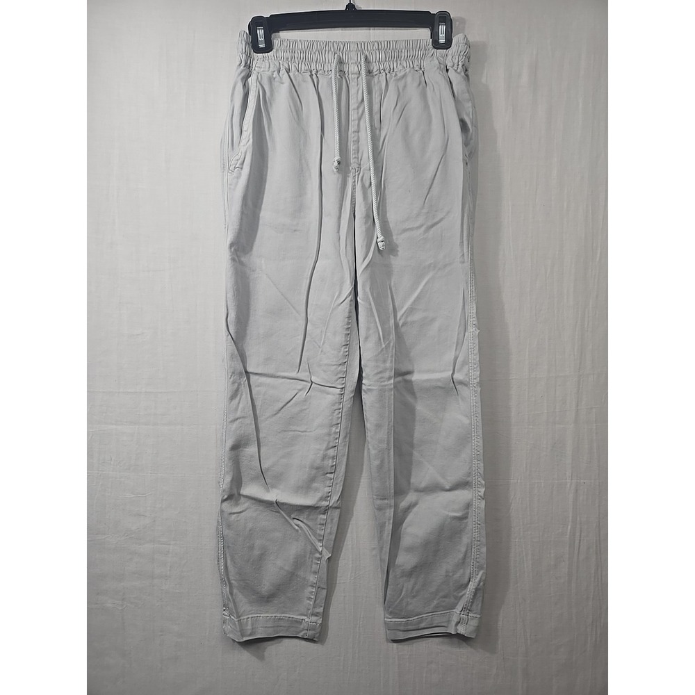 Faherty Pants‎ Women's XS Light Gray Organic Cotton Linen Blend Pull On Casual